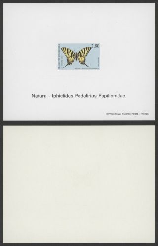 Andorra Imperforate Miniature Sheet Proof Essay Butterfly Stamp S963