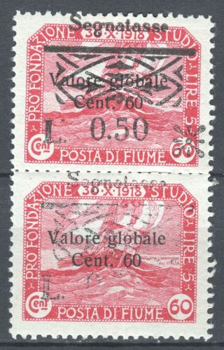 Poste Di Fiume Italy 1921 - 50/60 Cent.  Postage Due Segnatasse Variety Mi.  P23