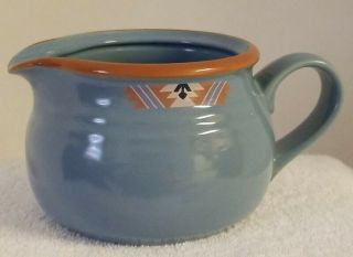 Noritake Stoneware Creamer Gravy Bowl Blue Adobe 8678