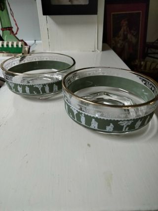 Set Of Wedgewood Jasperware Hellenic Green Stackable Bowls 2