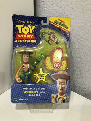 Disney Pixar Toy Story And Beyond Whip Action Woody With Snake Hasbro 2002
