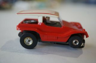 Vintage Aurora Model Motoring Red Dune Buggy Tjet Ho Slot Car Vintage