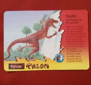 1994 Atari Games Primal Rage Trading Card The Virtuous Beast Talon