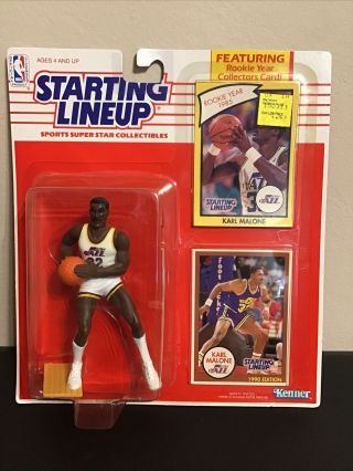 1990 Karl Malone Starting Lineup - Nba Basketball - Utah Jazz - Hof