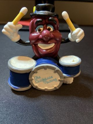 Vintage The California Raisins Figurine Drummer 1988 Ca Raisin Drums 80 