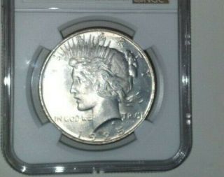 1925 Peace Dollar Ngc Ms65 Bright White