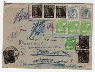 Germany 1948 Frankfurt - Attractive Franking - Redirected Cover - Messy