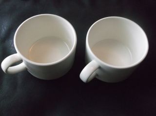 Vintage Ceramic Pagnossin Italy Set Of Two (2) White Espresso Cups