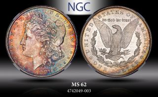 1881 - S Morgan Silver Dollar Ngc Ms62 Nicely Toned