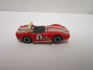 Vintage Aurora Afx Slot Car Red Corvette Ho Scale