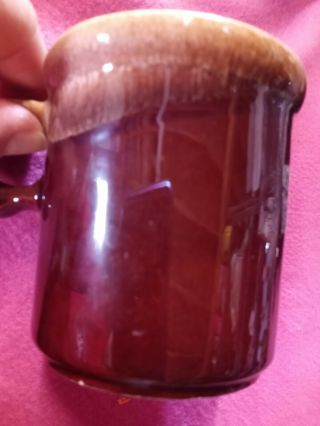 Vintage Mccoy Usa 1412 Brown Drip Glaze Coffee Mug Cup 8 Oz