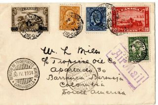 Canada - Colombia - Scadta - Airmail Cover - Toronto To Barranca - 1934 Rrr