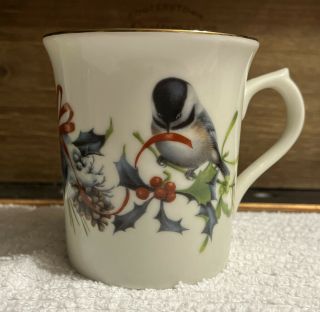 Lenox Porcelain Winter Greetings Catherine Mcclung 10 Oz Coffee/tea Mug/cup Bird