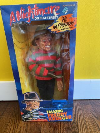 Freddy Krueger A Nightmare On Elm Street Pull - String 18 " Talking Doll - 1989 Nib