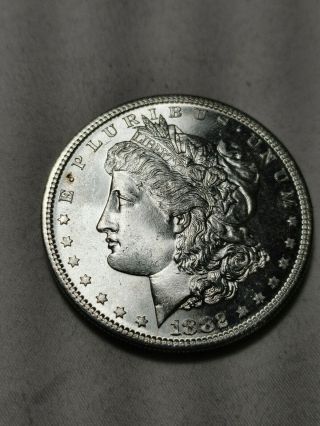 1882 - S Gem Bu,  Unc.  Morgan Silver Dollar W/ Brilliant Highly Reflctve Surfaces