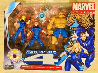 Marvel Universe 3.  75 Fantastic Four 4 - Pack Rare Blue Variant