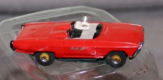 Vintage Aurora Slot Car 1963 Thunderbird Convertible Red