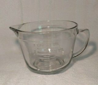 Batter Bowl 8 Cup Measuring Anchor Hocking Clear Glass Mixing 2 Quart 2 Liter