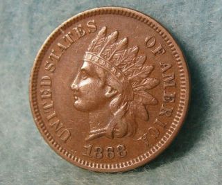 1868 Indian Head Penny Small Cent United States Coin
