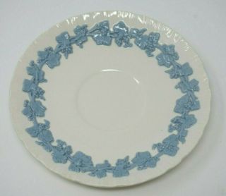 Wedgwood Embossed Queensware Shell Edge Lavender On Cream Saucer Only 5 - 7/8 " Exc