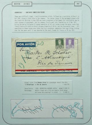 Argentina 1931 Airmail Cover From Buenos Aires To Rio De Janeiro,  Brazil