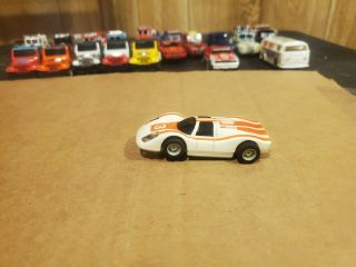 Tyco Porsche 908 Orange/white Ho Slot Car And Running With Lights