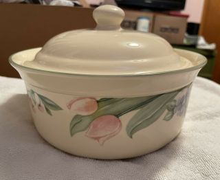 Pfaltzgraff Garden Party 2 Qt.  Round Covered Casserole Dish Made In Usa,  2 Avail.