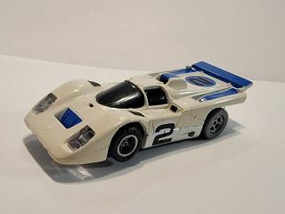 Aurora Afx Ferrari 512m White/blue 2 Ho Slot Car