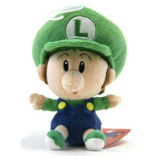 Little Buddy Mario Bros.  5 " Baby Luigi Stuffed Animal Plush Toy Kids Gift