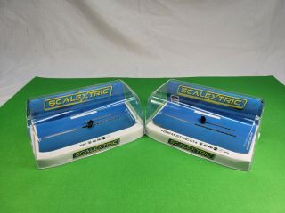 Scalextric Hornby 1/32 Slot Car Clear Display Cases Ford Mustang & Ferrari 412