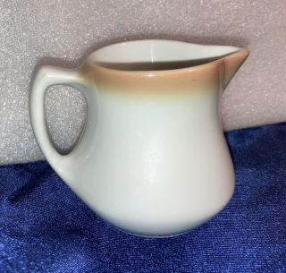 Vintage Shenango Restaurant Ware Small Pitcher Creamer With Red Stripe Lawrence