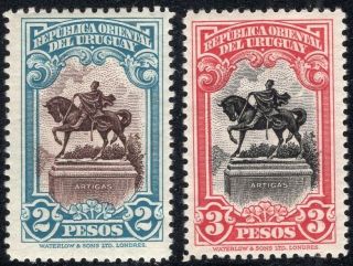 Uruguay 1928 Stamp Sc.  386/7 Mh