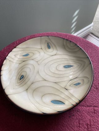 Pier 1 Imports Teal Reactive Stoneware 1 Salad Plate 8 "