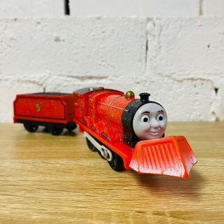Snow Plow Clearing James - Thomas Battery Motorised Trackmaster Tomy Trains