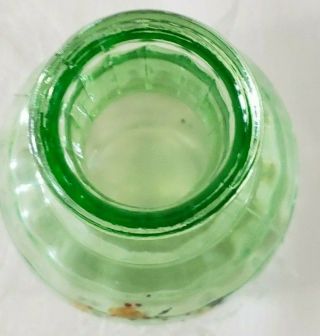 Anchor Hocking Block Optic Green Depression Glass Tumble Up Pitcher Carafe Urani 2