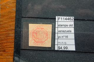 Stamps Old Venezuela Yvert N°16 No Gum (f114462)