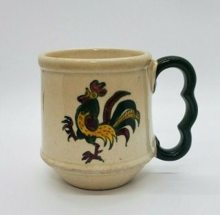 Poppytrail Homestead Provincial Colonial Heritage Metlox Rooster Mug and Saucer 2