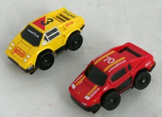 Two Micro Machines Road Race Cars From Micro Machines Race - In - A - Case Galoob