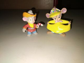 Set Of 2 An American Tail Fievel Goes West Pvc Figurine Applause Vintage