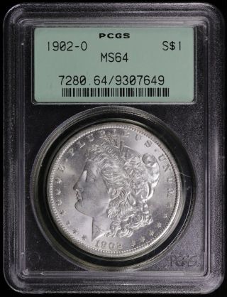 1902 O $1 Morgan Silver Dollar Pcgs Ms 64 | Uncirculated Bu