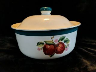 China Pearl Casuals Apple Casserole Dish 2 Qt Stoneware Baking Dish With Lid