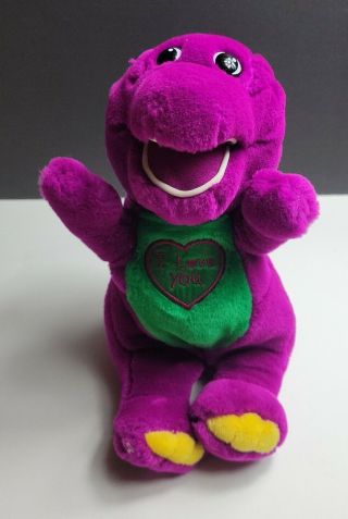 Singing Barney The Purple Dinosaur Approx.  10 " Plush Toy Sings I Love You Song