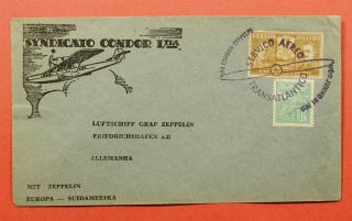1933 Brazil Condor Zeppelin Flight To Germany