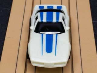 Tyco Ho Scale Slot Car Chevrolet Corvette Nite - Glow In The Dark Blue Strippes Te