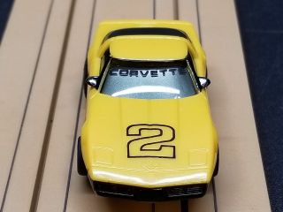 Tyco Ho Scale Slot Car Chevrolet Corvette 2 Black/yellow