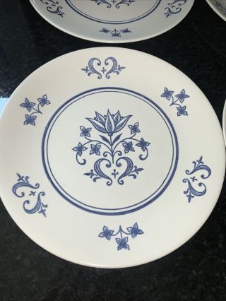 Homer Laughlin Dinner Plates Blue Delft Ironstone SET 4 Sheffield Provincial 2