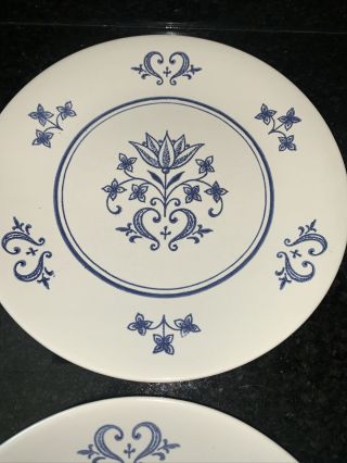 Homer Laughlin Dinner Plates Blue Delft Ironstone SET 4 Sheffield Provincial 3