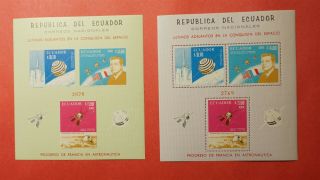 Perf,  Imperf Ecuador Space Jfk Kennedy Airmail S/s Mnh 200124