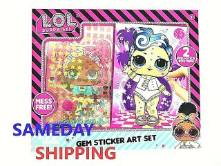 L.  O.  L Surprise Gem Sticker Art Set With 2 Peel And Stick Posters Kids Crafts Toy