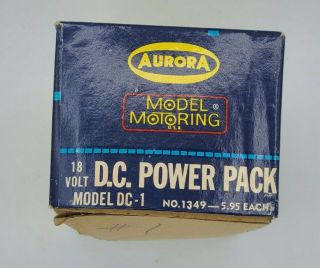 Aurora Model Motoring Dc Power Pack Dc2,  18 Volt,  No.  1349.  1960 Vtg